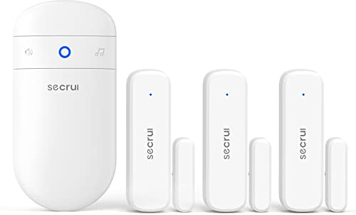 Door Chime, Door Alarm When Opened for Home/Business Office/Bedroom Entering, 3-Sensor + 1-Receiver with 500FT Wireless Range,58 Chimes,5-Volume Level, Entry Alert for Kids/Toddler/Dementia Safety