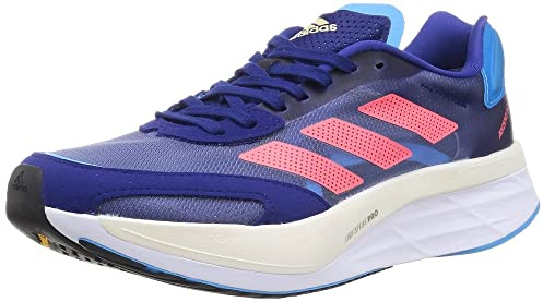 adidas Herren Adizero Boston 10 Running Shoe, Legacy Indigo Turbo Sky Rush, 42 2/3 EU