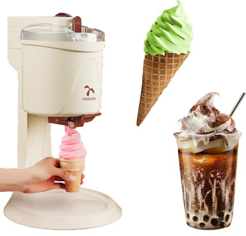 ZIXIAOS Máquina para Hacer Helados Suaves, Máquina para Hacer Helados En Casa, Máquinas para Hacer Helados De Yogur para Cocina De Bricolaje Rápidamente: ¡Disfrute De Delicias Caseras!