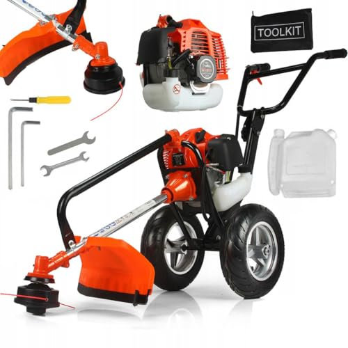 Desbrozadora DEMON Radburst Cortacésped | Motor de 2 tiempos | Refrigeración por aire | 1,9 CV | Velocidad máxima de rotación 9.500 rpm | Rango de corte de alambre 42 cm