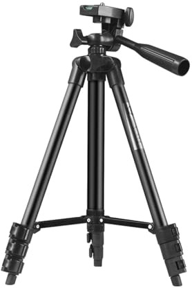 SHINEOFI Support de Projecteur Noir en Alliage d'Aluminium Réglage 4 Sections, Trépied Multifonction pour Caméra et Vidéoprojecteur, Pêche en Extérieur