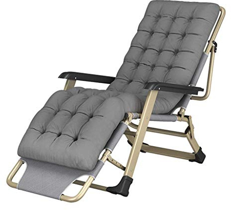Chaise longue réglable – Chaise de jardin inclinable et pliable pour l'extérieur Max 260 kg Chaise longue confortable Couleur grise pour une relaxation ultime