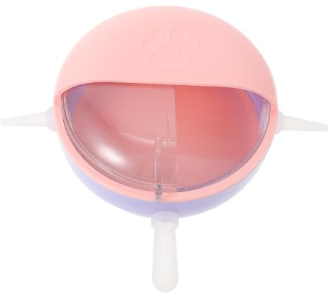HOMSFOU Comedero para Mascotas Pequeñas Rosa de PP, Tazón de Leche para Cachorros y Conejos, Resistente y Fácil de Transportar para Alimentación de Mascotas