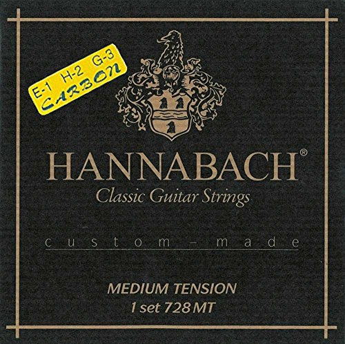 Hannabach Corde per chitarra classica Serie 728 Low Tension Custom Made - Set con corde acute Carbon - 728LTC