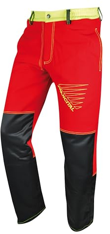 Forest Fighter Start-Up Schnittschutzhose by Francital - rot - Bundhose - Forsthose - Forstkleidung (7XL, Rot)