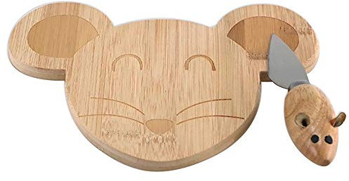 FAYE - Set Fromage Souris Plateau Bois 20x14,5cm dans boîte Cadeau