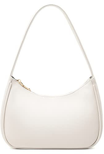 CYHTWSDJ Shoulder Bags for Women, Cute Hobo Tote Handbag Mini Clutch Purse with Zipper Closure (Beige)