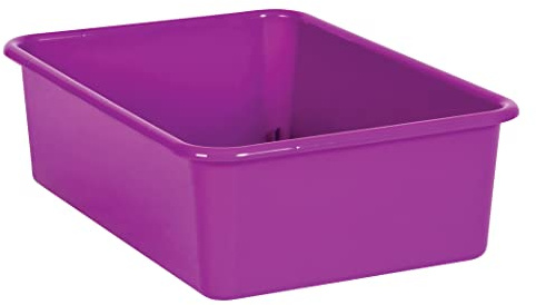 Teacher Created Resources Purple Large Material Plastic Storage Bin