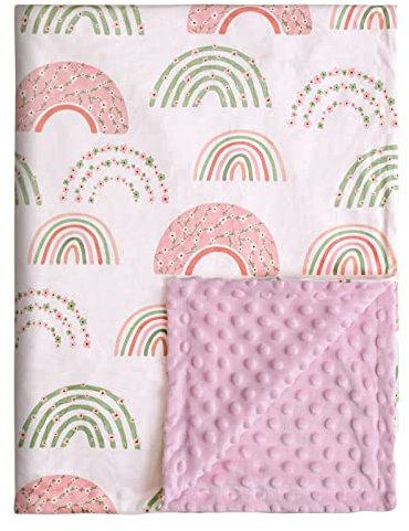 Soarwg Kids Babydecken 75 x 100 cm, Unisex, Neugeborene, dick, dreilagig, superweiche Regenbogen-Schlafdecken für Kleinkinder, Kinder, Babys, Mädchen, Jungen, Kinderzimmer, Bettdecke, Geschenke