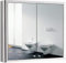 Spiegelschränke Edelstahl-Badezimmerschrank Spiegel zweitüriger Badezimmer-Aufbewahrungsschrank Badezimmer-Kosmetik-Aufbewahrungsschrank (Color : Silver, Size : 80x70x13cm) (Silver