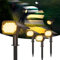 Quntis 4 Pack Solarstrahler für außen Garten, Solar Spots Warmweiß Kaltweiß Neutralweiß 28 LED Gartenstrahler USB-C-Aufladung IP65 wasserdichte Solarleuchte Dimmbare Solarlampe für Garten Baum Pflanze
