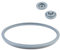 Anrbb für WMF Schnellkochtopf Ersatzteile 3-teiliges Set, 1x Dichtungsring 22cm Silikon und 2X Kochsignal Dichtung, Kompatibel mit 2,5l bis 8,5l Kochtopf, Passend für 18cm und 22cm Deckel, Grau