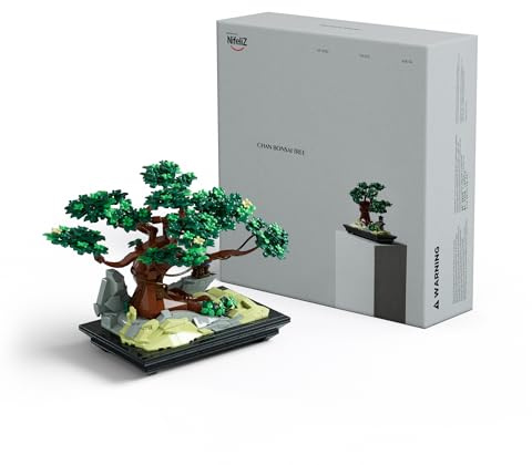 Nifeliz CHAN Bonsai Tree Building Set, Artificial Plant Model Toy for Desk or Home Decor, Peaceful Gift Idea for Adults and Nature Lovers (733 PCS, NF10322)