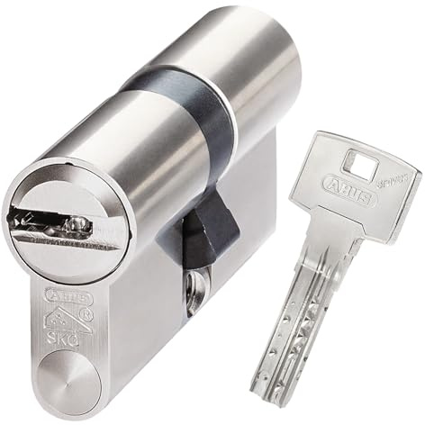 Cerradura de doble cilindro para ABUS Bravus 2500 MX | Cilindro de seguridad con tecnología magnética | Función de emergencia y peligro | 3 llaves de seguridad + tarjeta de seguridad (30/30)