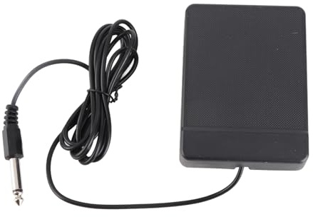Eujgoov Universal Compact Pedal Sustain Diamond Lines Style för Elektroniska Tangentbord Elektroniska Trummor Handrulle Piano (6.35 mm)