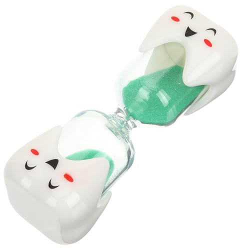 NUOBESTY Sablier Créatif pour Brosse à Dents Garçon et Filles, Minuteur Analogique 4,6x13,5 Cm, Plastique Léger Vert Clair, Minuterie pour Brossage des Dents, Présent Anniversaire Garçons