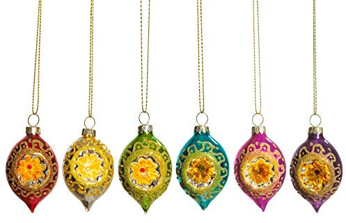 Sass & Belle Set of 6 Bright Metallic Open Faced Baubles