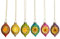 Sass & Belle Set of 6 Bright Metallic Open Faced Baubles