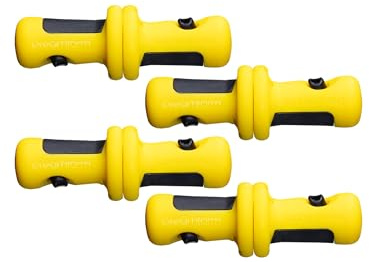 Dreamfarm Lockorns Super Secure, Easy-to-use, & Mess-Free Anchor-Lock Corn Cob Holders, Corn Forks - Pack of 4 Pairs, Yellow/Black