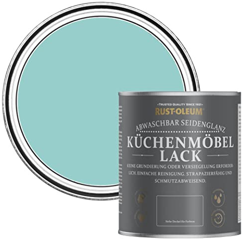 Rust-Oleum Blue Scrubbable Kitchen Cupboard Paint in Satin Finish - Teal 750ml