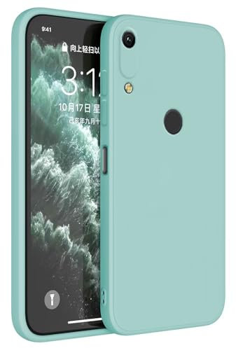 Topme Funda para Huawei Y6 2019 / Y6 Pro 2019 / Honor 8A / Y6S 2019 (6.09 Inches) Carcasa Caja Case Estuche, Funda Protectora de Piel de Silicona TPU - Cian Claro