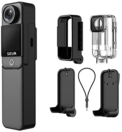 LAURAG C300 4K 30FPS mini actionkamera 5G/2,4G wifi sportkamera dubbel touch-kontroll skärmar 154° vidvinkelobjektiv 6-axlad gyrostabilisering 30 m vattentät avtagbar mörkerseende batteri med