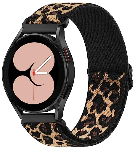 Wanme 20mm Armband für Samsung Galaxy Watch 4/5 40mm 44mm, Classic 42mm 46mm, 5 Pro 45mm - Nylon Elastisch Stoff Sport Ersatzarmband für Damen Herren