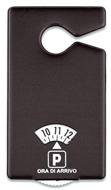 Disco Orario Rettangolare Nero con Gancio Citygraph