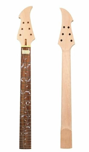 YoungMonic E-Gitarrenhals, Mahagoni, 22 Bünde, 62,9 cm, mit Palisander-Griffbrett-Inlays und anschraubbarem Fersendesign (22 Bund)