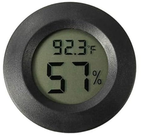 Hygromètre numérique Thermomètre rond LCD METTREMENT HUMIDIDE ELECTRONIQUE POUR LE NOIR GRENAU, JARDING