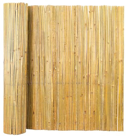 Natural Bamboo Slat Screening,4FT x 13FT Bamboo Fence Panel for Garden Privacy Fence Screen for Indoor or Outdoor(1.2m*4m Approx)