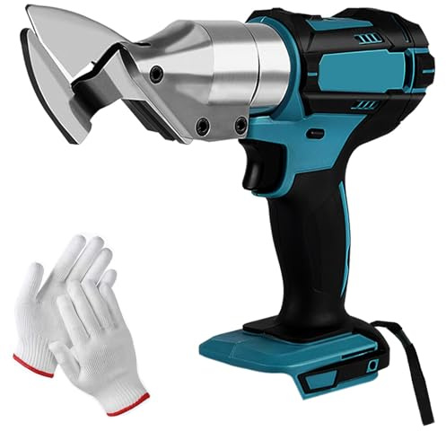 Cisaille À Tôle Sans Fil Compatible avec Makita 18V, Tête Rotative 360° | Cisaille Électrique Métal Avec Coupe Polyvalente Pour Tôle, Tapis Et Cuir, Outil Sans Batterie Pour Travaux De Précision
