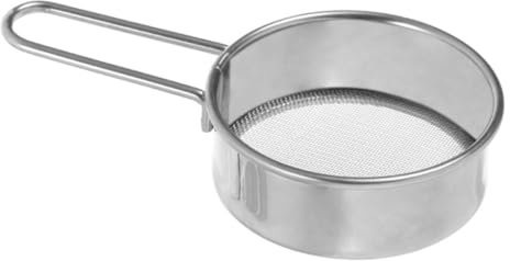 KICHOUSE Setaccio per Farina Setaccio per Zucchero Fine Filtro per Polvere Piccolo Setaccio per Farina Setaccio Rotondo per Setacciatura Setaccio per Farina per Cottura Utensili da