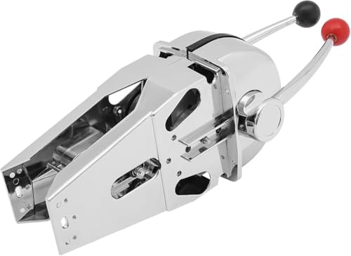 Controllo dell'acceleratore a doppia leva per barche, controllo motore marino con montaggio superiore, struttura in lega di zinco, compatibile con motori fuoribordo e entrobordo