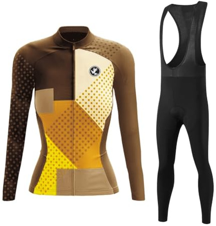 UGLY FROG Radbekleidung Langärmeliges warmes Damen Wollfutter Radhose mit Kissen 20D Gel