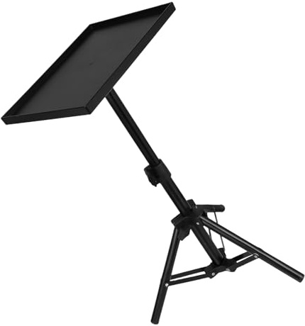 COOPHYA Supporto per Videoproiettore Regolabile in Abs e Ferro Struttura a Treppiede, Altezza Telescopica 30-50cm, Antiscivolo e Stabile per Uso da Scrivania e Comodino