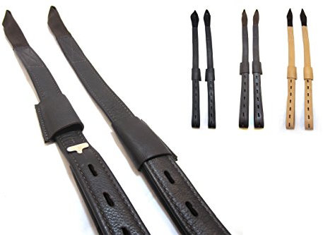 PS Pferdeartikel Mono Steigbügelriemen mit Schnallenloser extra dünner Aufhängung Größe Braun - Lang