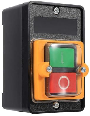 Interruptor de botón de encendido/apagado, interruptor impermeable, accesorios para máquinas herramientas, 10 A CA, 220 V/380 V, interruptor de protección del motor, interruptor de seguridad para