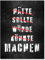 wandmotiv24 Leinwandbild Motivation, Hochformat, Hätte Sollte Würde Könnte Machen M0001