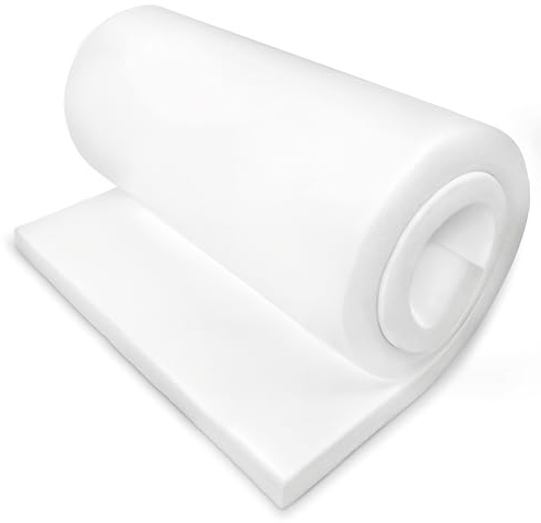 Arredamico Gommapiuma per Imbottitura, Gommapiuma al Metro Facile da Tagliare 200x100, Gommapiuma Alta Densità 30,25,18, Poliuretano espanso Spessore da 1cm a 10cm (18, Spessore 1)
