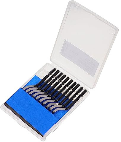 ULTECHNOVO Set 10 Lame Per Sbavatura in Acciaio Inox Raschietto Leggero E Resistente Per Taglio E Rifinitura Di Metallo Plastica Strumento Industriale Artigianale