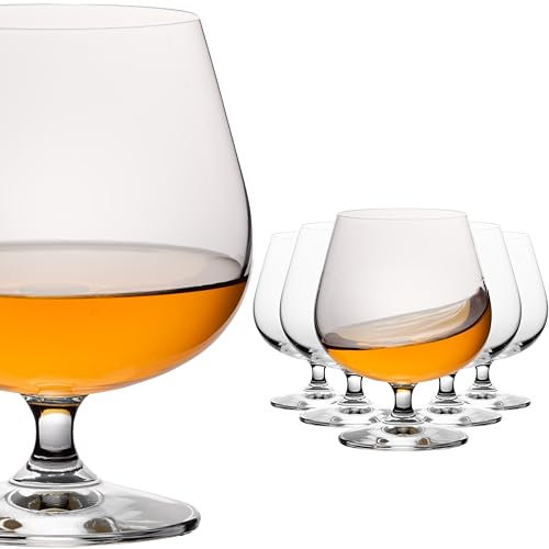 Imperial - Juego de 6 vasos de coñac (480 ml, apto para lavavajillas)