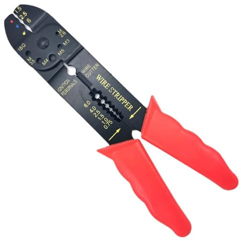 ASIRYVA 1 Pcs 4-Way Wire Crimping Tool, Multifunctional Cable Stripper & Crimping Pliers for 0.75/1/1.5/2.5/4/6mm Wire