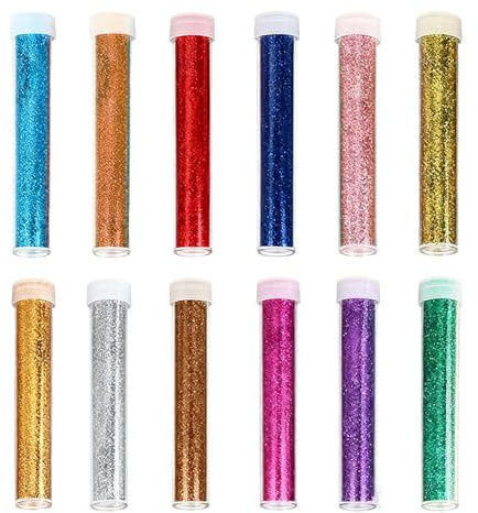 12 Colori Polvere Glitterata Paillettes Creative 7g Artigianale Glitter Paillettes Glitters Polvere Glitter- Colorato Per Creazioni Fai Da Te Per Unghie, Feste, Trucchi, Feste, Festival, Decorazioni