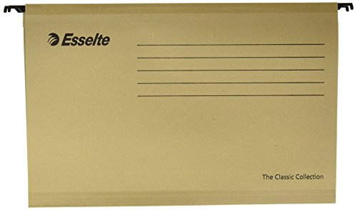 Esselte, Cartella sospesa rinforzata per archiviazione Folio prolongado naturale, 50 Pezzi