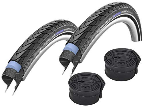 01022812SKSV17 2 x Schwalbe Marathon Plus Smart Guard + Reflex + Schlauch SV17 32-622