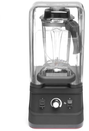 HENDI Blandare, Manuell, Med Ljuddämpande Skyddshatt, Temperaturbeständig -40 C Till 90 C C, Smoothie-Cocktails-Desserter, 252 X 258 X (H) 547 Mm, Abs-Plast, Polykarbonat,