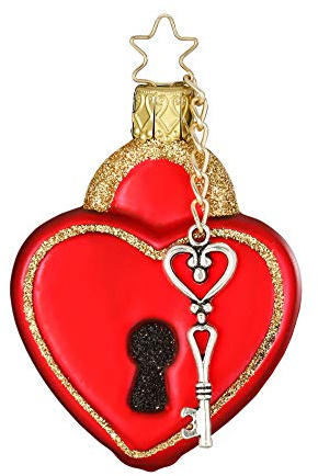 INGE-Glas Manufaktur Christbaumkugel Liebesschloss 7,5cm