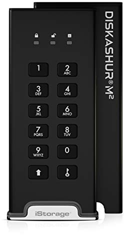 iStorage diskAshur M2 2TB - PIN-authentifizierte, hardwareverschlüsselte USB 3.2 Portable SSD - Ultraschnell - FIPS-konform - Robust und tragbar
