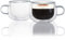 Chase Chic Espresso Cups, Set of 2 5oz/150ml Glass Coffee Cups, Double Wall Thermo Insulated Espresso Shot Cups with Handle, Heat Resistant Coffee Tea Cup for Latte,Macchiato,Cappuccino